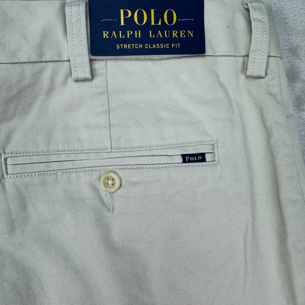 Polo Ralph Lauren Chino Pants Men 40x30 Tan Straight Stretch Classic New Preppy - Picture 12 of 13